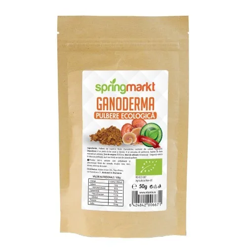 Pulbere de Ganoderma, ecologica, 50 g, Springmarkt — preț și oferte