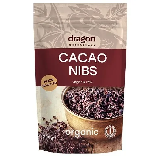 Miez din Boabe de Cacao Bio (Cacao Nibs) 200gr — preț și oferte