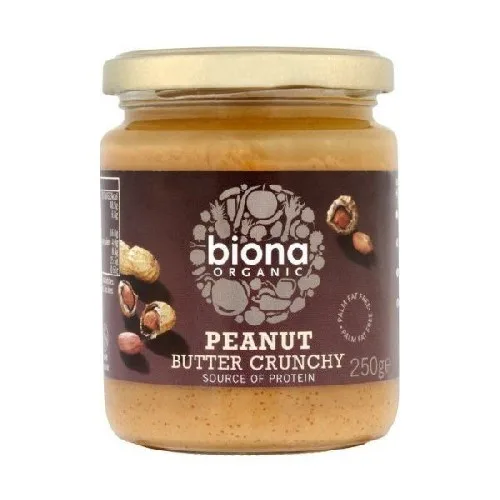 Unt de Arahide Crunchy Fara Sare Bio 250gr Biona — preț și oferte