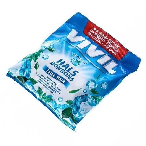 Vivil Bomboane Extra Stark Menta cu Vitamina C Fara Zahar 60gr — preț și oferte