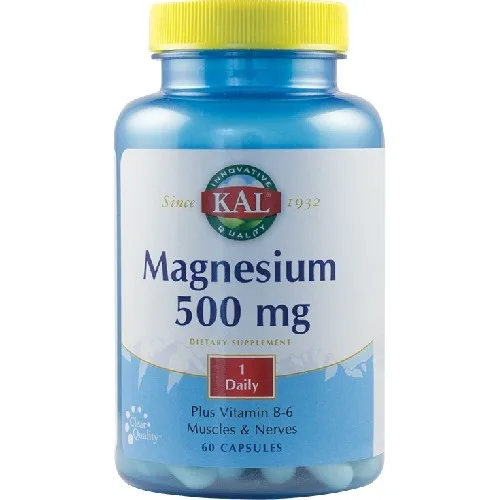 Magnesium 500mg, 60cps, KAL Vitamins — preț și oferte