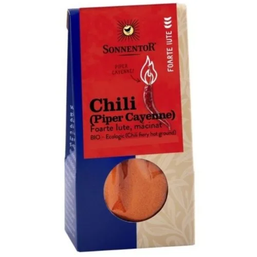Chili Foarte Iute Macinat, Eco, 40g, Sonnentor — preț și oferte