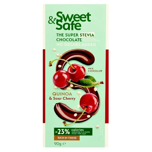 Ciocolata Lapte, cu Quinoa si Visine, Sweet & Safe, 90gr, Sly — preț și oferte