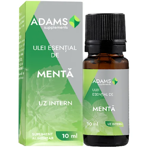 Ulei esential de Menta, uz intern, 10ml, Adams Supplements — preț și oferte