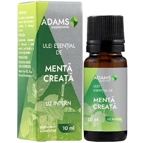 Ulei esential de Menta Creata, uz intern, 10ml, Adams Supplements — preț și oferte