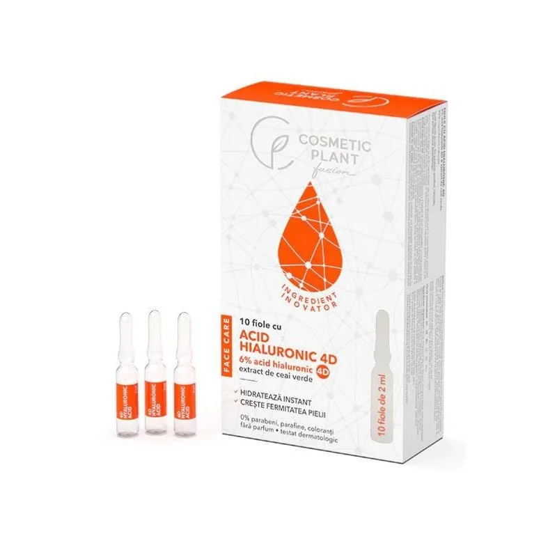Fiole cu 6% acid hialuronic 4D, 10 bucati, 2ml, Cosmetic Plant — preț și oferte