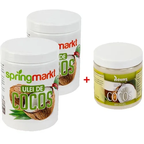 Pachet 2X Ulei de Cocos 1l + Ulei de Cocos 250ml GRATUIT — preț și oferte