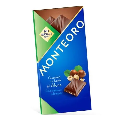 Ciocolata cu Lapte si Alune fara Zahar Montero — preț și oferte