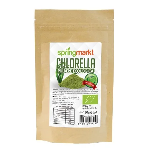 Pulbere de Chlorella, ecologica, 120g, springmarkt — preț și oferte
