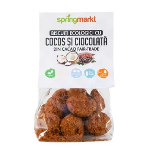 Biscuiti Eco cu Ciocolata si Cocos, 100gr, springmarkt