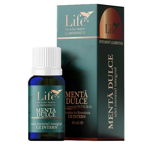 Ulei esential integral de Menta Dulce, 10ml, Life by Bionovativ — preț și oferte