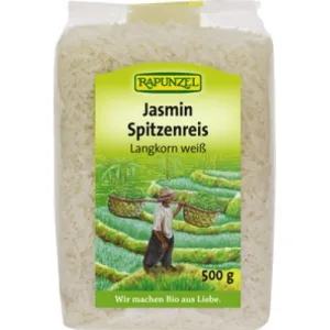 Orez Jasmin Alb Cu Bob Lung 500gr Rapunzel