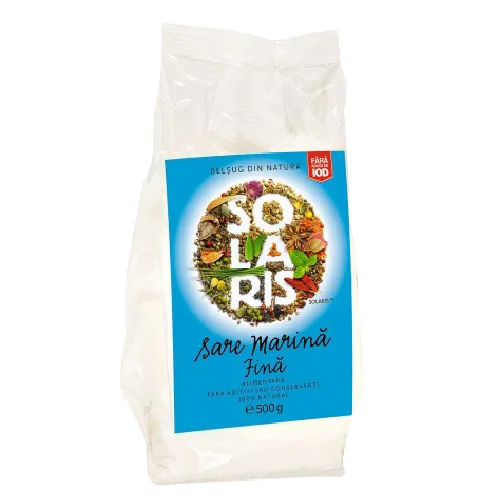 Sare Marina Fina (fara Iod) 500g Solaris — preț și oferte