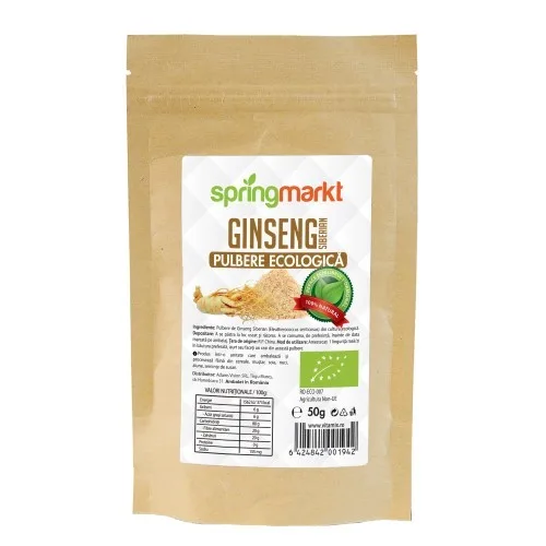 Pulbere de Ginseng Siberian, Eco, 50g, Springmarkt — preț și oferte
