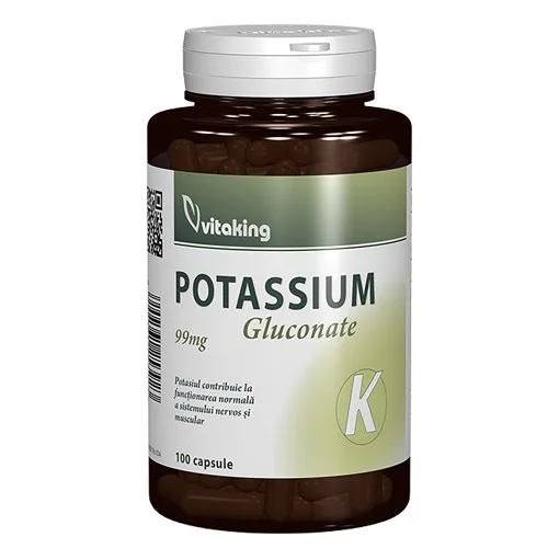 Potasiu (gluconate) 99mg 100cps Vitaking — preț și oferte