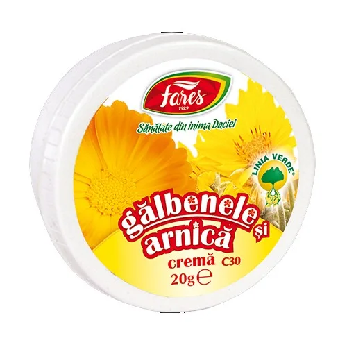 Crema Galbenele si Arnica, 20g, Fares — preț și oferte
