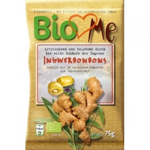 Bomboane cu Ghimbir,Ecologice, 75gr, BioMe — preț și oferte