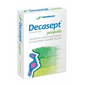Decasept cu Propolis, 24cpr, Amniocen