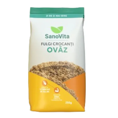 Fulgi de Ovaz Crispy, Bio, 250gr, SanoVita — preț și oferte