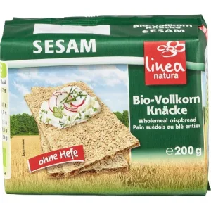Paine crocanta din secara integrala cu susan, 200g, Linea natura