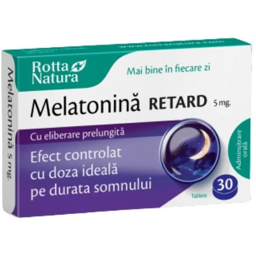 Melatonina Retard 5mg, 30 cps, Rotta Natura — preț și oferte