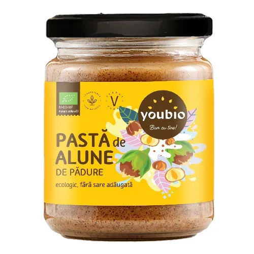 Pasta de alune de padure, ecologic, 250g, Youbio — preț și oferte