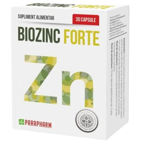 Biozinc Forte, 30cps, Parapharm — preț și oferte
