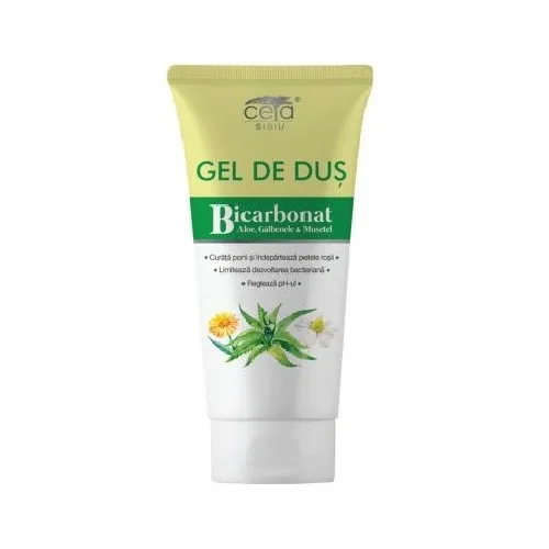 Gel de Dus cu Bicarbonat Aloe Galbenele si Musetel, 200ml, Ceta — preț și oferte
