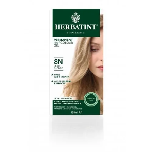 Vopsea Pentru Par Blond Deschis 8N, 150ml, Herbatint — preț și oferte