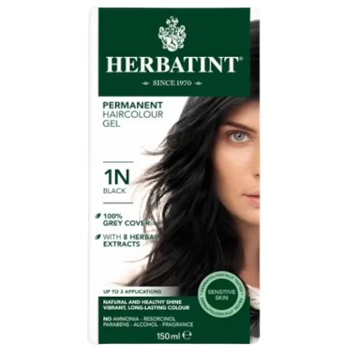 Vopsea Pentru Par Negru 1N, 150ml, Herbatint — preț și oferte
