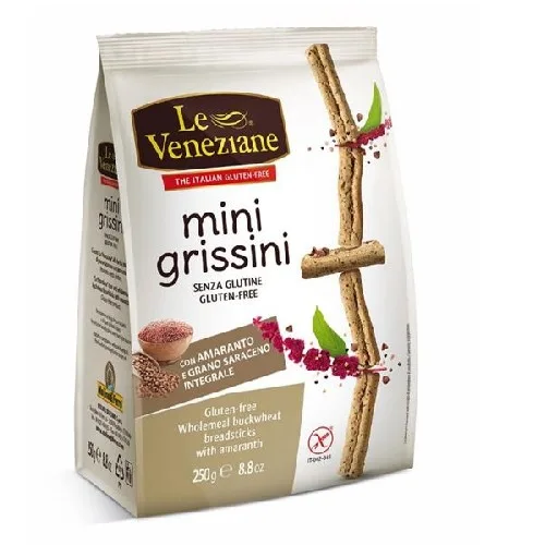 Mini Grissini fara gluten amarant si hrisca, 250gr, Le Veneziane — preț și oferte