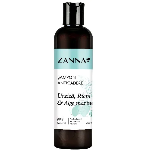 Sampon Anticadere cu Urzica, Ricin si Alge marine, 250ml, Zanna — preț și oferte
