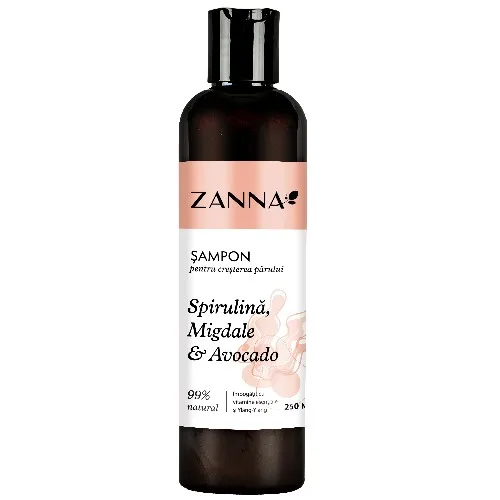 Sampon cresterea parului cu Spirulina, Migdale si Avocado, Zanna — preț și oferte