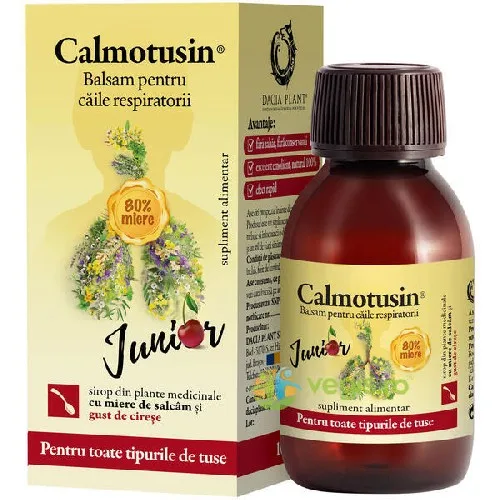 Calmotusin Junior Gust Cireșe, 100ml, Dacia Plant — preț și oferte