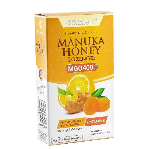 Dropsuri cu Miere Manuka MGO400, Ghimbir, Lamaie si Vit. C — preț și oferte