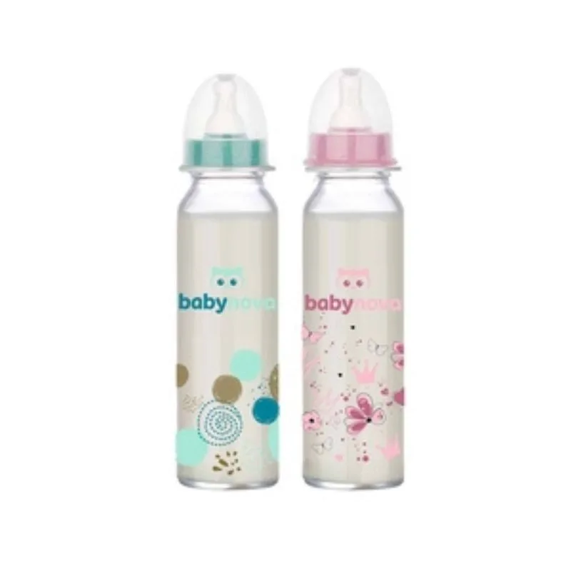 BabyNova Biberon sticla decorat, 240ml BABY NOVA — preț și oferte
