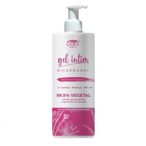 Gel Intim Bicarbonat Cu Aloe Si Musetel 99.5%Vegetal cu pompita — preț și oferte