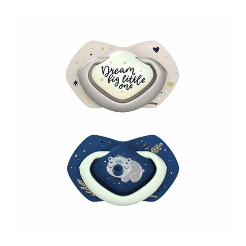 Canpol Babies Suzeta Simetrica de Silicon Sleepy Koala blu fosforescenta 22/658, 0-6 luni, 2 bucati — preț și oferte