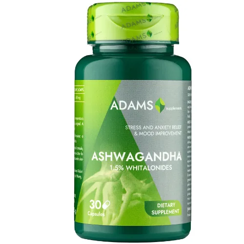 Ashwagandha 400mg, 30cps, Adams Supplements — preț și oferte
