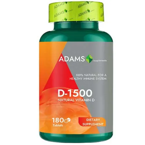 Vitamina D-1500, 180 tab, Adams Supplements — preț și oferte