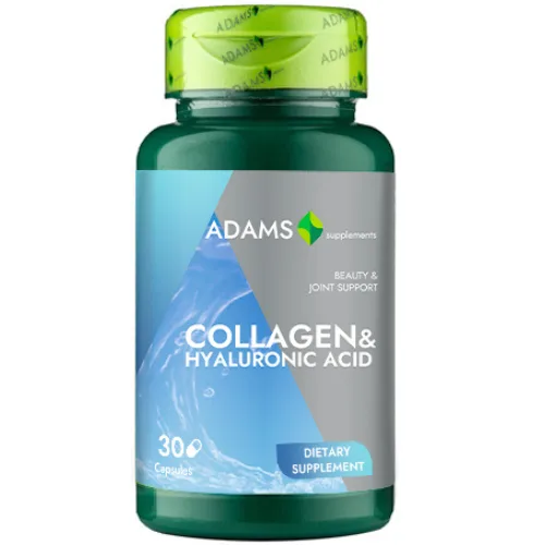 Collagen si Acid Hialuronic 30cps, Adams — preț și oferte