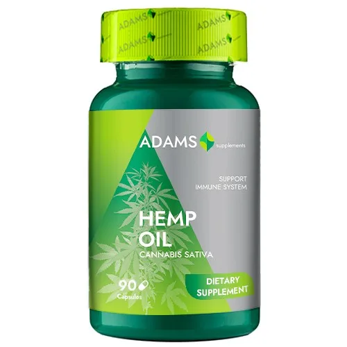 Ulei de Canepa 1000mg 90cps, Adams — preț și oferte