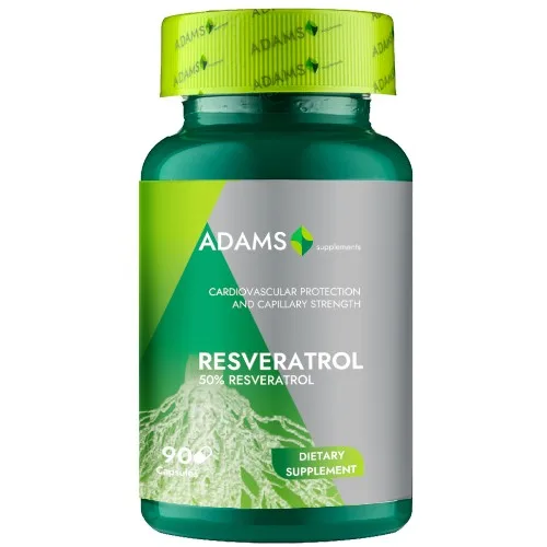 Resveratrol 50mg, 90cps, Adams Supplements — preț și oferte
