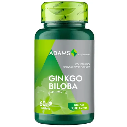 Ginkgo Biloba 60 tab, Adams — preț și oferte