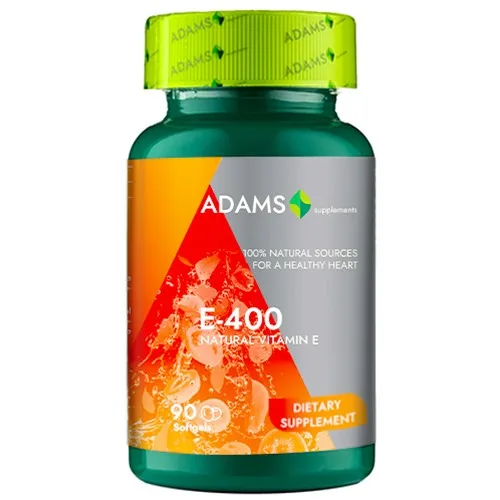 Vit. E-400 (naturala) 90 cps, Adams — preț și oferte