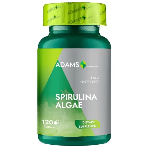 Alga Spirulina 400mg, 120cps, Adams Supplements — preț și oferte