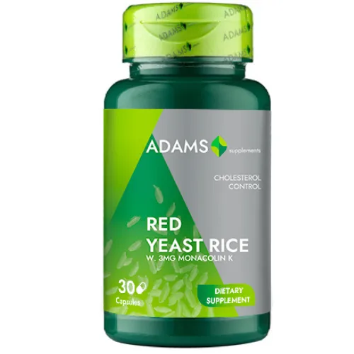 Drojdie de orez rosu 600mg 30cps, Adams — preț și oferte