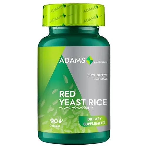 Drojdie de orez rosu 600mg 90cps, Adams — preț și oferte