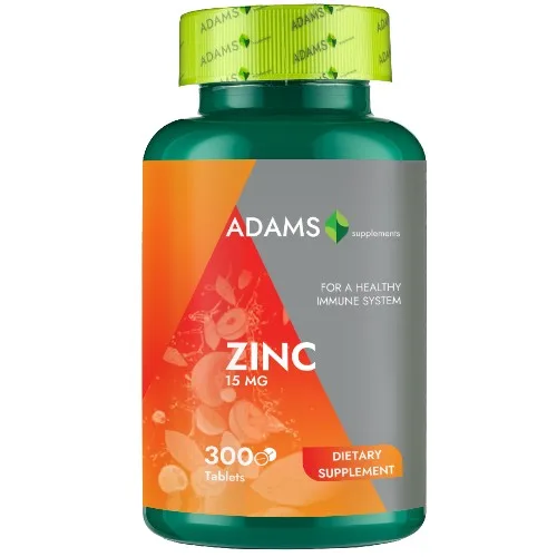 Zinc 15mg, 300 tab, Adams Supplements — preț și oferte