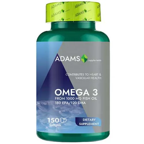 Omega 3 1000mg, 150cps, Adams Supplements — preț și oferte